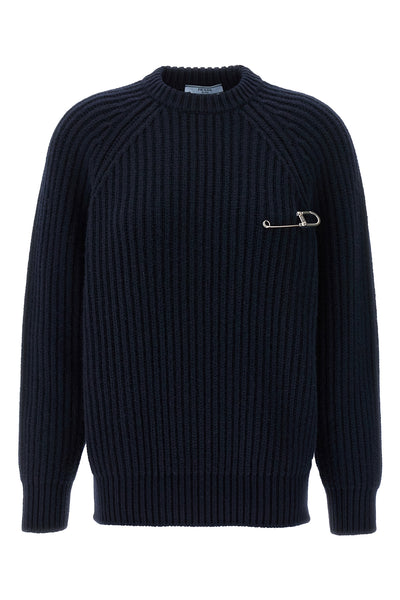 virgin wool and cashmere ribbed sweater