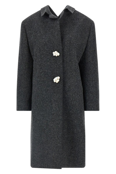 shetland wool single-breasted coat