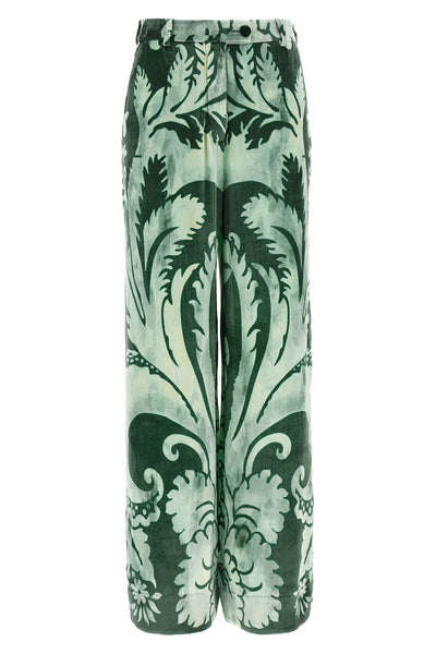 arche all-over floral print chenille pants