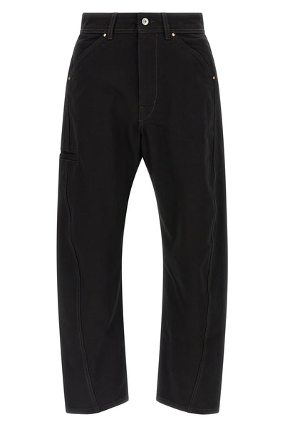twisted workwear cotton denim jeans often dyed garment