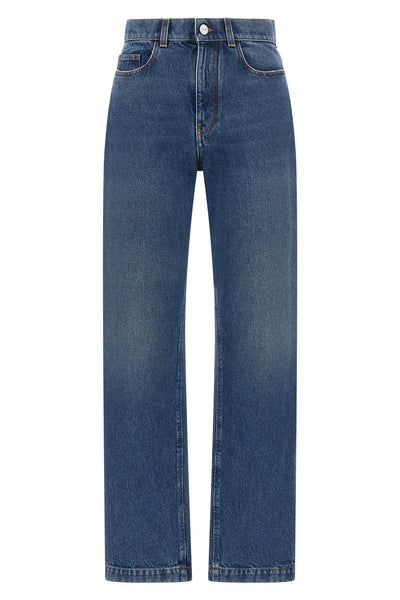 marni straight leg jeans are made in italy in pure structured cotton denim