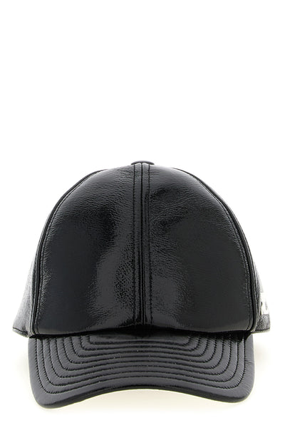 the reedition vinyl baseball cap by courrèges anchors the brands space-age he