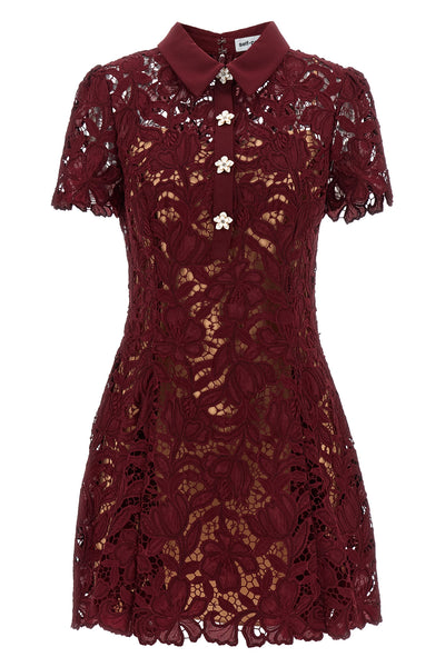 burgundy lace mini lace dress