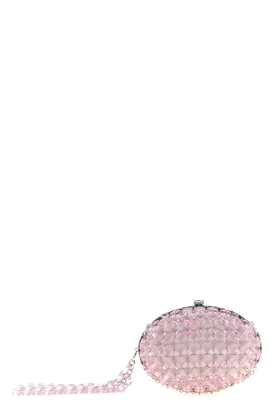 satin and metal clutch bag