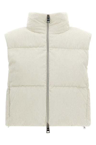 resort - bright corduroy velvet waistcoat of viscose blend and padded quilted