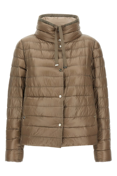 reversible quilted nylon down jacket