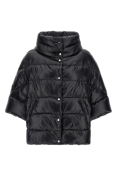 the herno hood redefines the volumes of outerwear through a flared silhouette