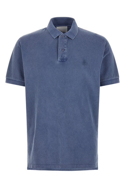 afko polo shirt in delavé cotton piqué