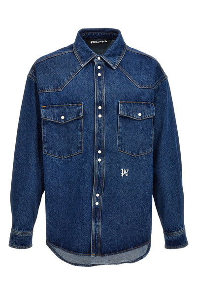 lw monogram cotton denim jacket