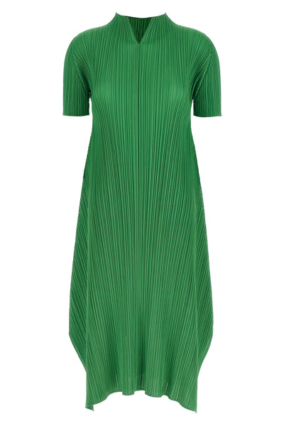monthly colors: march pleated midi dress