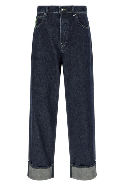 rigid cotton denim jeans