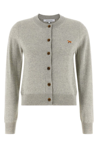 extrafine mélange wool cardigan
