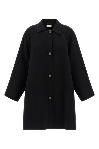 the row ina coat redefines the codes of outerwear through sculptural volumes and