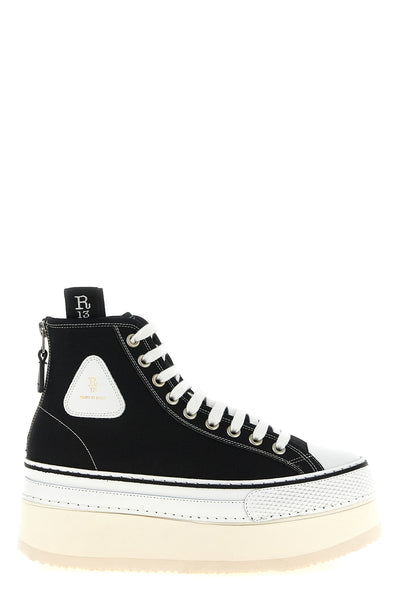 the courtney r13 sneakers redefine classic volumes through a high-top silhouet