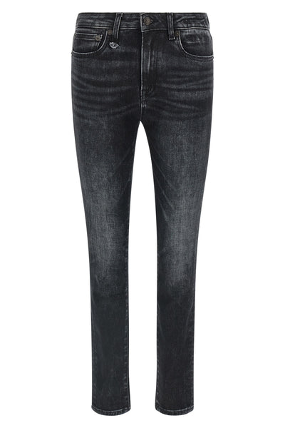 alison used-effect stone washed stretch cotton denim jeans
