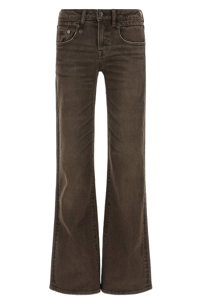 the r13 boy flare jeans feature a five-pocket construction