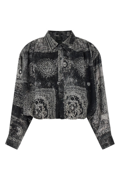 bubble all-over bandana print silk shirt