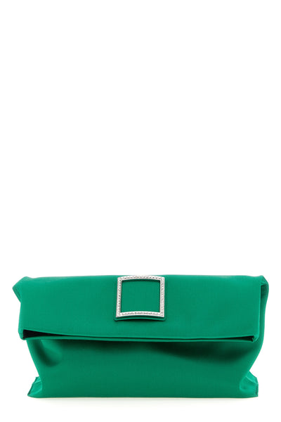 trompette satin clutch bag
