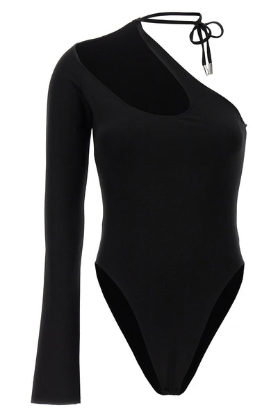 asymmetrical stretch viscose bodysuit