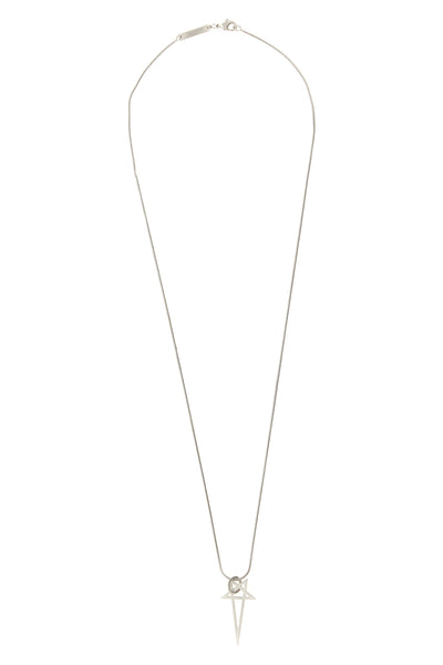 palladium-galvanized brass chain necklace