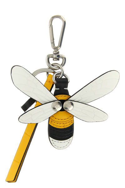 the mulberry bumblebee keyring is handcrafted in fine calf leather