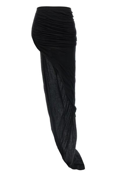 long edfu skirt in semi-transparent cotton jersey