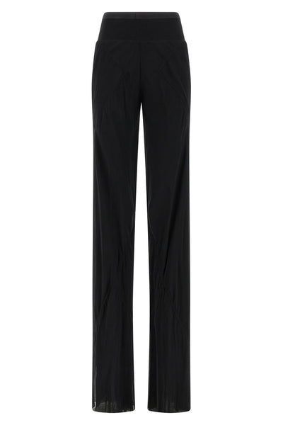bias semi-transparent light silk georgette trousers