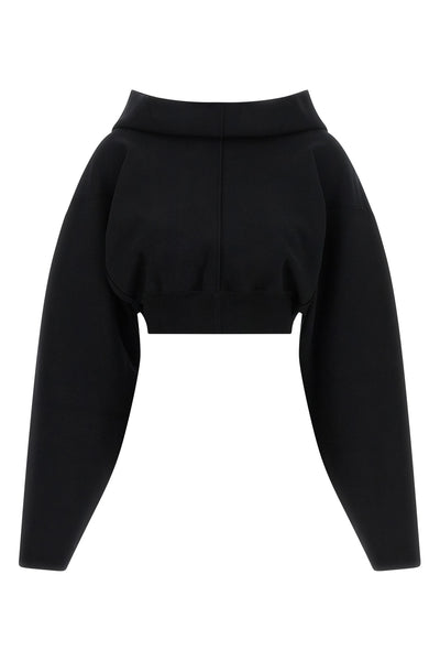 the rick owens cropped sweatshirt redefines the volumes of the contemporary ward