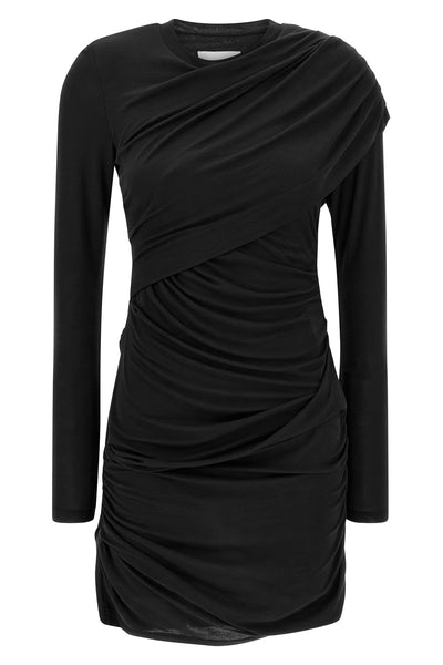 denise mini dress in draped stretch jersey