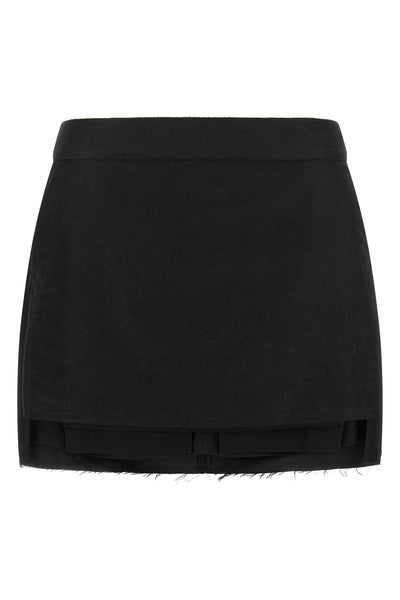the rick owens fog cutoff mini skirt redefines the codes of contemporary tailo