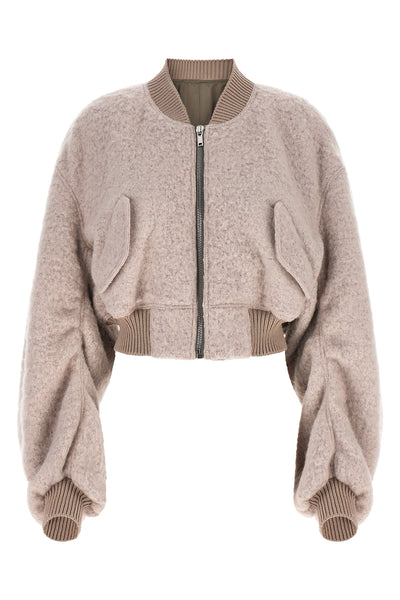 the rick owens secchia cropped flight bomber jacket redefines the volumes of c