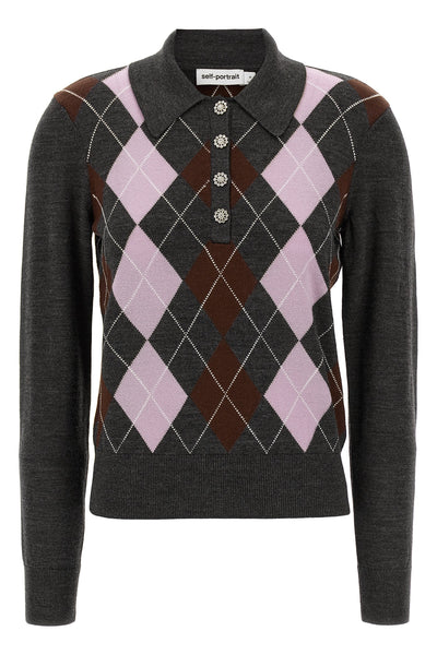 grey argyle lightweight argyle wool sweater