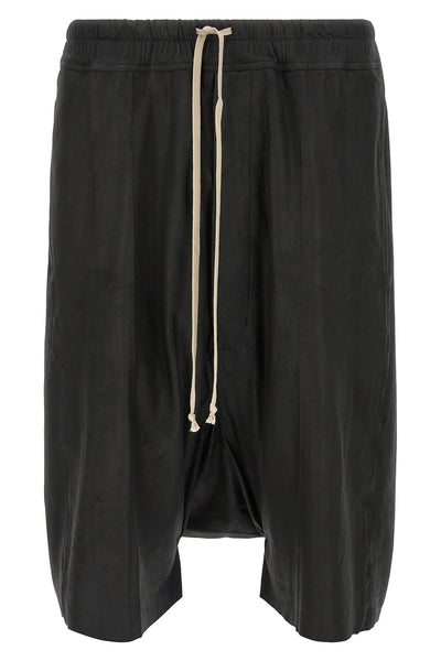rick s pods bermuda shorts in light and opaque nappa leather