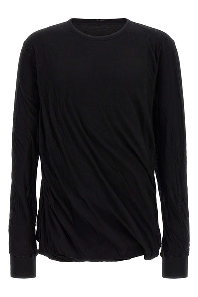 jumbo double ls t twisted effect cotton t-shirt