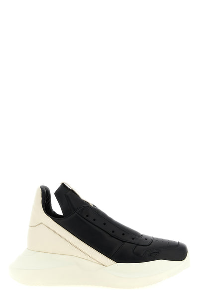 geth runner two-tone leather sneakers