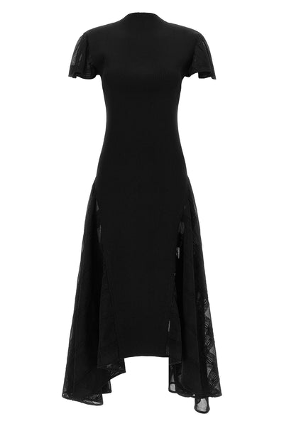 lanvin flared dress redefines the female silhouette through a sophisticated play