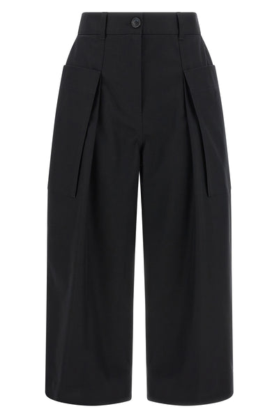 light cotton and silk gabardine trousers