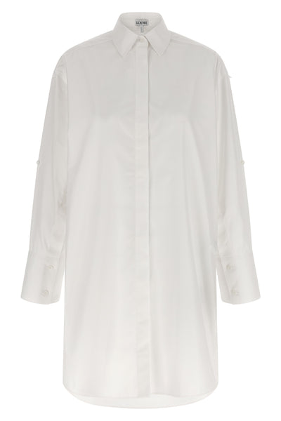 light cotton poplin midi dress