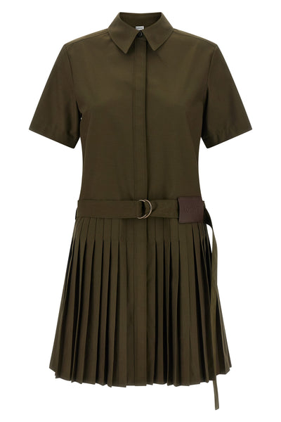 chemisier mini dress in light cotton gabardine blend