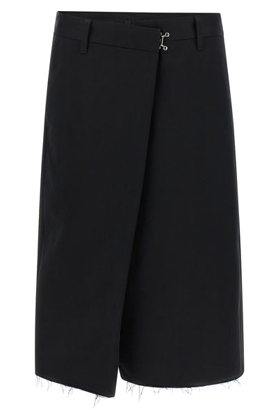 maison margiela bermuda shorts redefine codes through an asymmetrical constructi