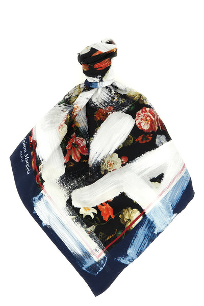 maison margiela square scarf is made of pure fluid silk
