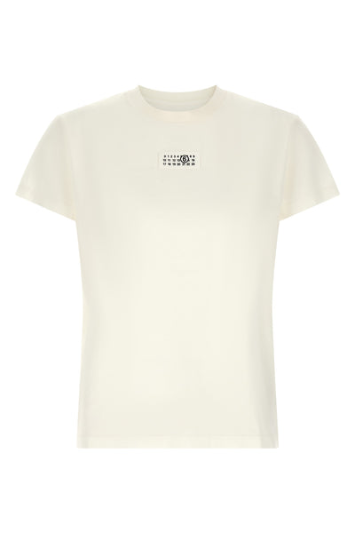 the mm6 maison margiela t-shirt stands out for its essential construction in pur