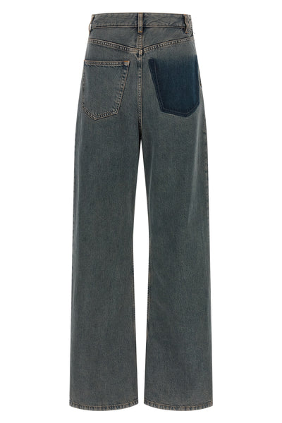 maison margiela mm6 jeans redefine traditional denim through an avant-garde back