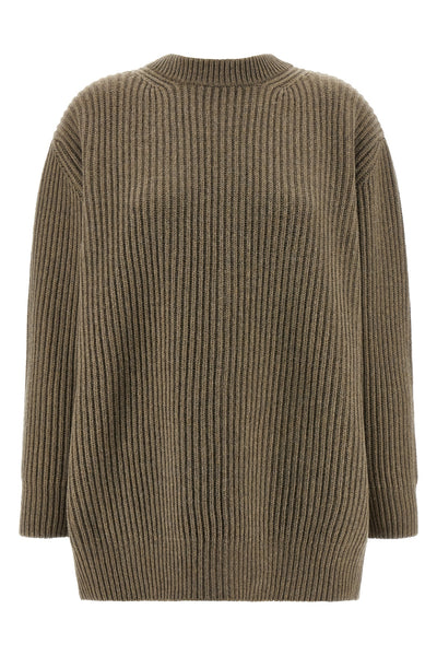 ribbed wool knit mini dress