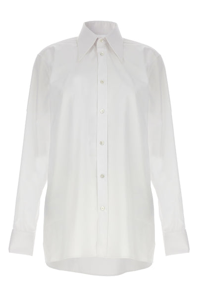 long cotton poplin shirt