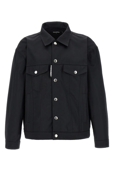 jacket in semi-gloss fabric