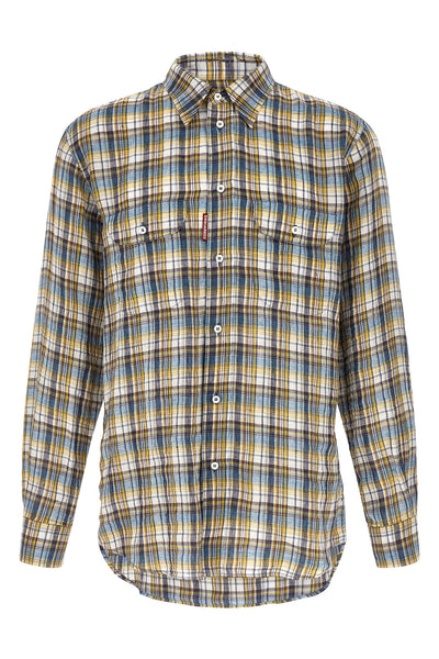 canadian vintage plaid linen shirt