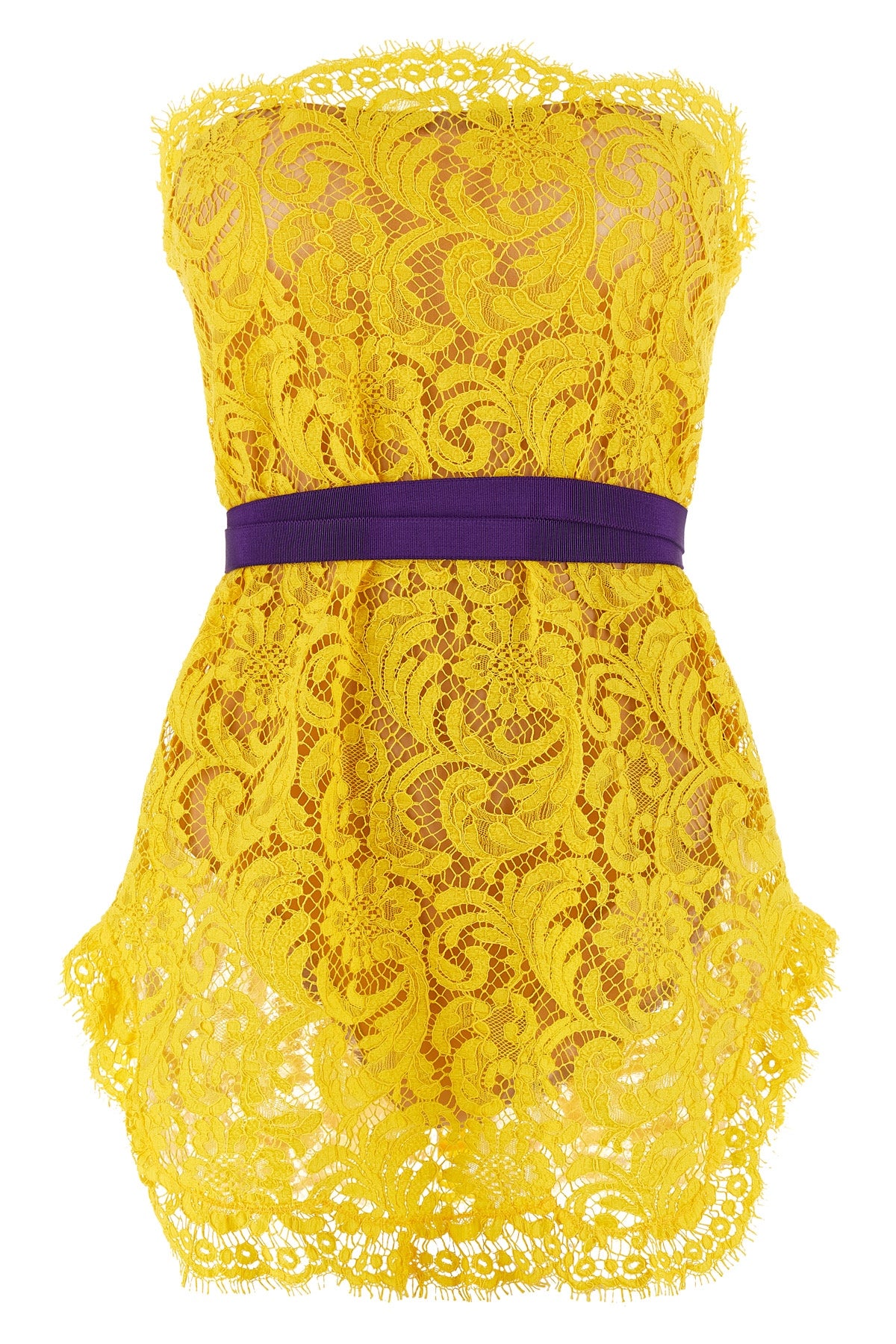 Dsquared2 Sleeveless Sophie Lace Minidress In Semi-transparent Embroidered  Lace