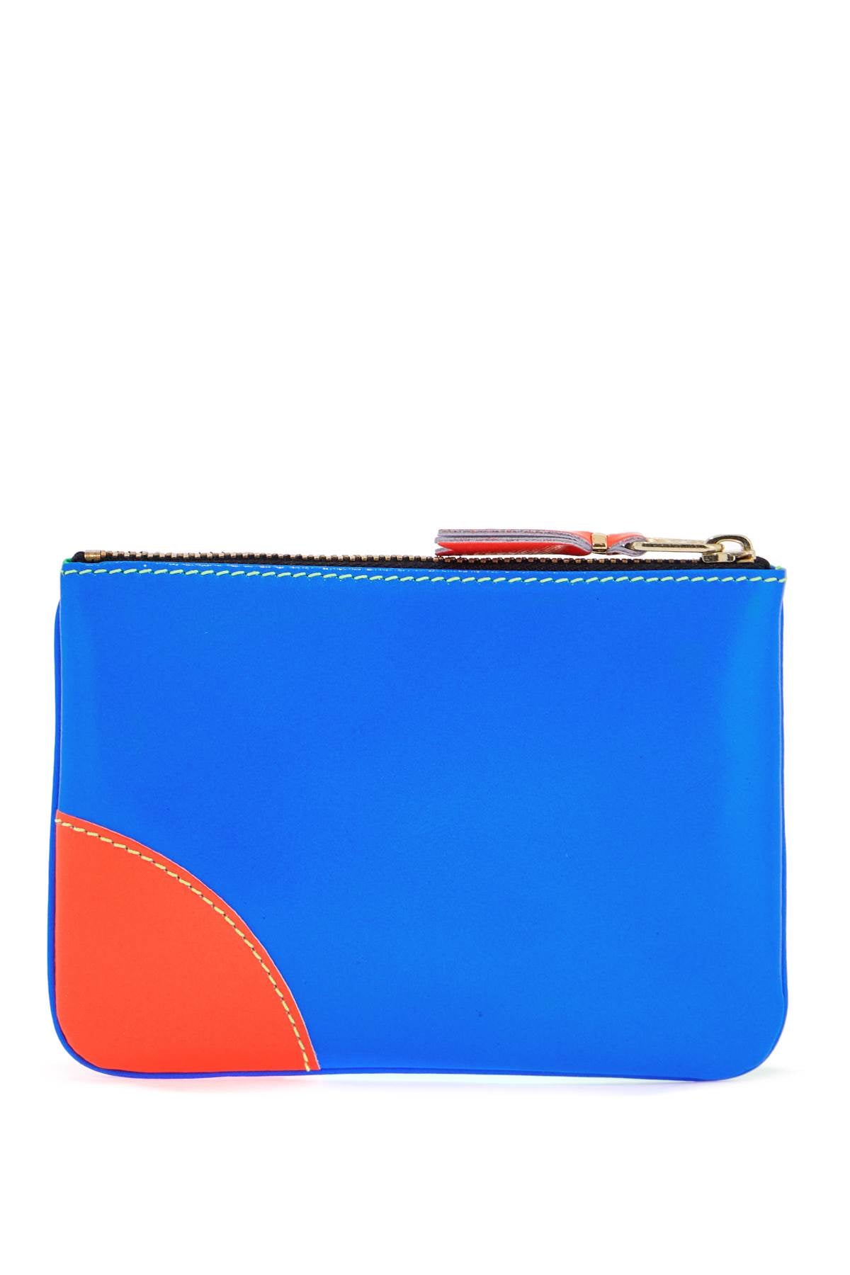 portafoglio in Pelle blu e verde super Fluo 中性 对比 cuciture