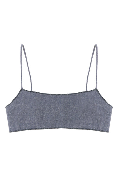 sadie bikini top in lurex fabric